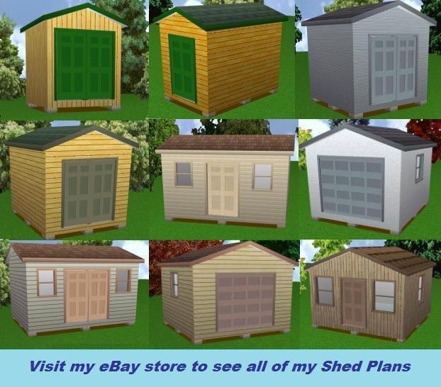 14x16 Storage Shed Plans Package, Blueprints, Material List & Instructions