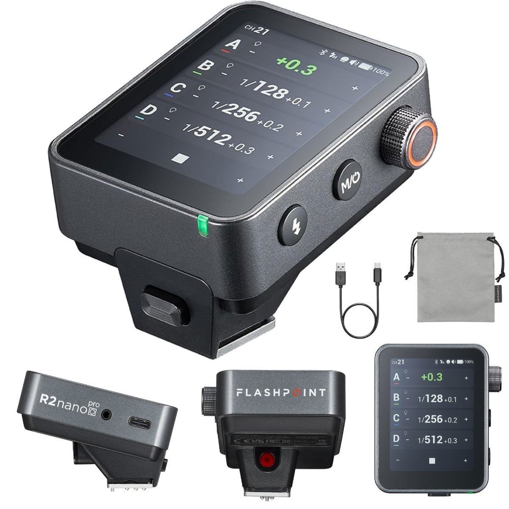Flashpoint R2 Nano Pro Touchscreen TTL Wireless Flash Trigger for Olympus and Pa