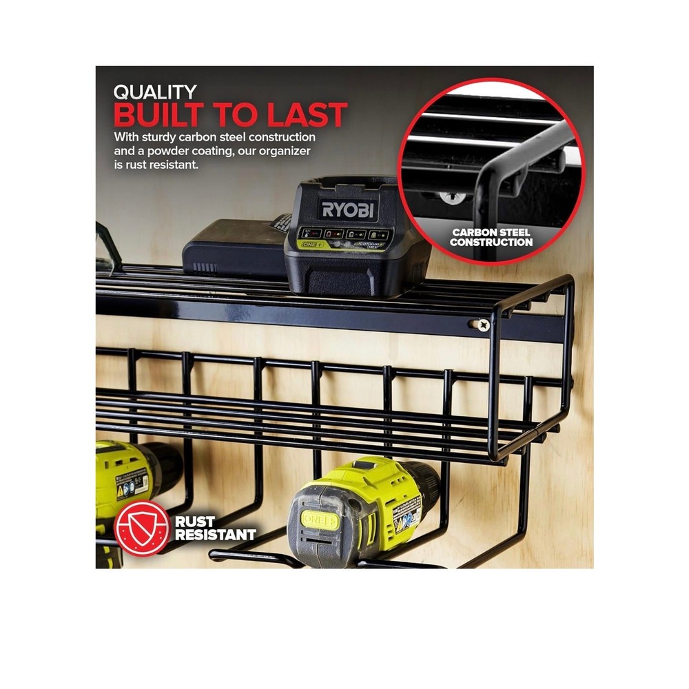 Heavy Duty Power Tool Organizer Garage Shelf