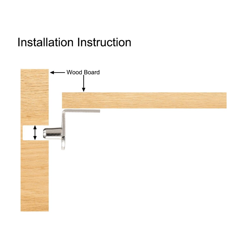 Shelf pin support, 6mm L-shaped support, wardrobe cabinet bracket 20pcs