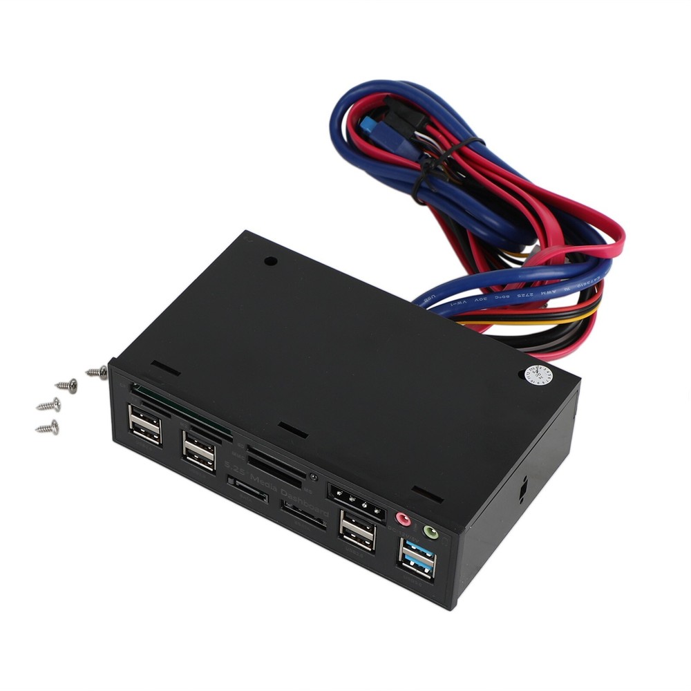 5.25" USB 3.0 SATA eSATA PC Front Panel Media Dashboard Internal Card Reader USA