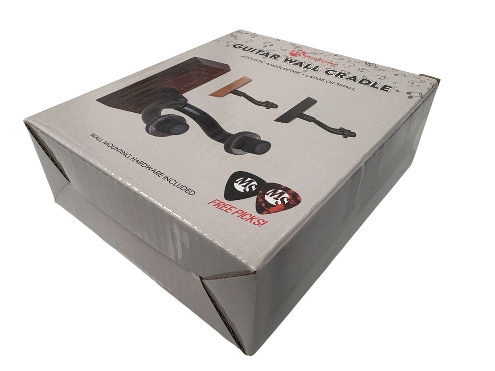 Mainstream Source® GUITAR WALL CRADLE MS002 "Free Picks" -Maple