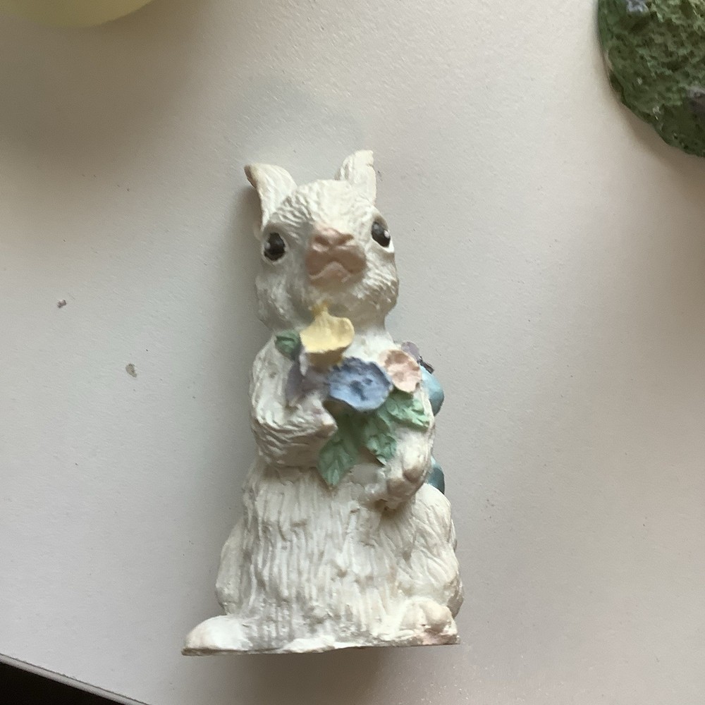4 Decorative Easter Bunnies One Bunny Egg By Russ Three Bunny Figurines