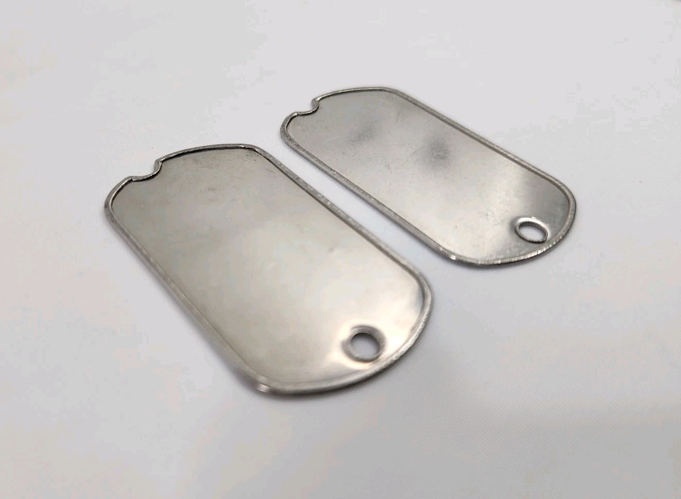 (2) Authentic WWII Era Blank Dog Tags