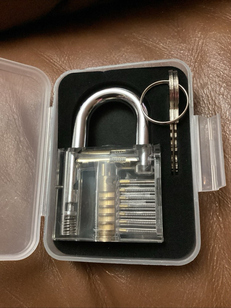 See Thru Working Padlock Heavy Plastic
