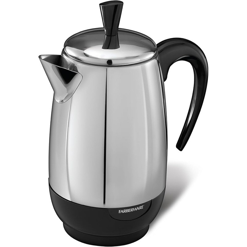 Stainless Steel Percolator 8 Cup Automatic Keep Warm Fast Brewing Coffee Maker