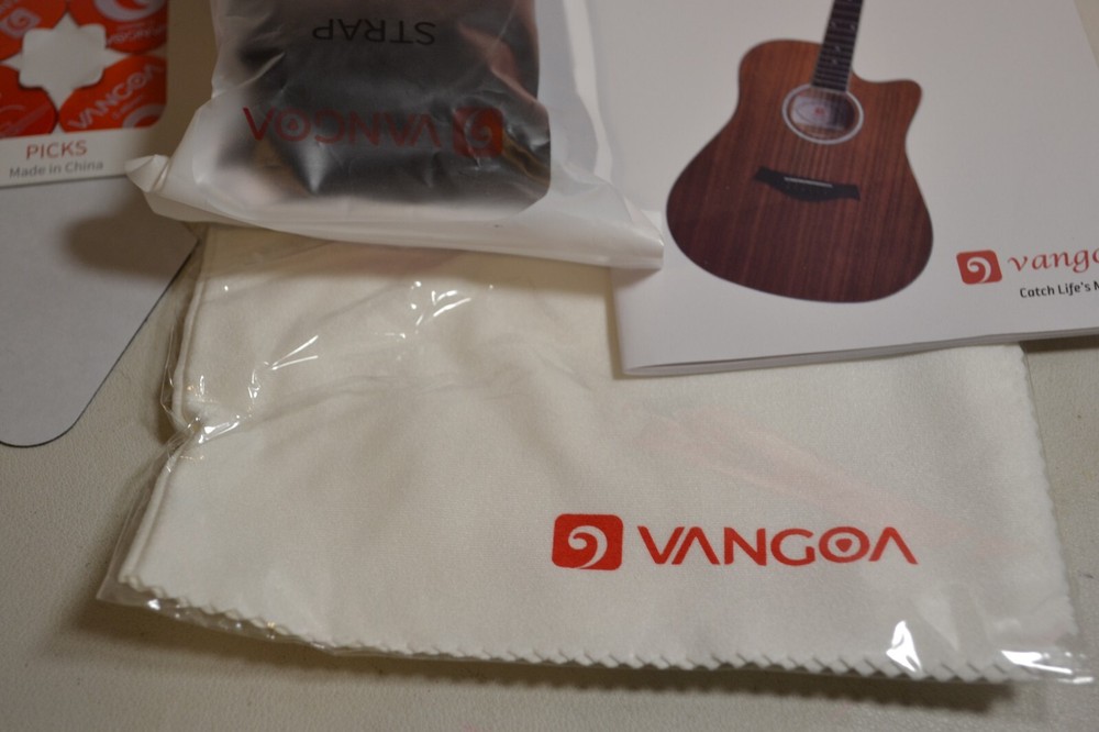 VANGOE Owner's Packet w/Capo, Strings, Picks, Strap, Manual, Cloth, Tuner