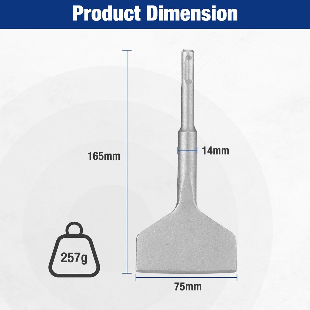 WORKPRO 3-inch SDS Plus Chisel, Cranked Angled Bent Tile Removal Chisel for...