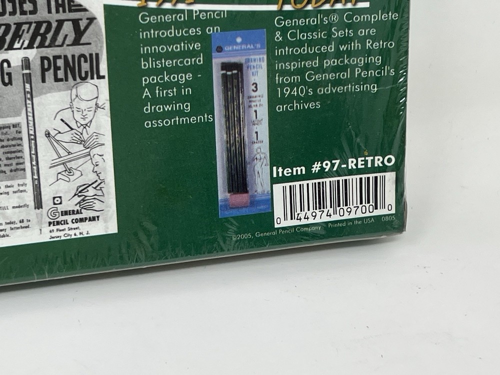 GENERALS KIM-BER-LY CLASSIC GRAPHITE DRAWING TOOLS SET NIP