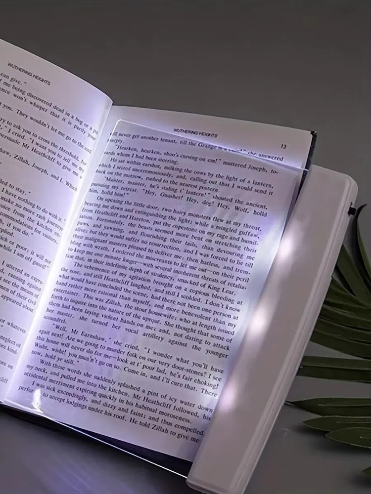 LED Flat Book Light Panel Night Reading Lamp Portable Eye Care Clear Light