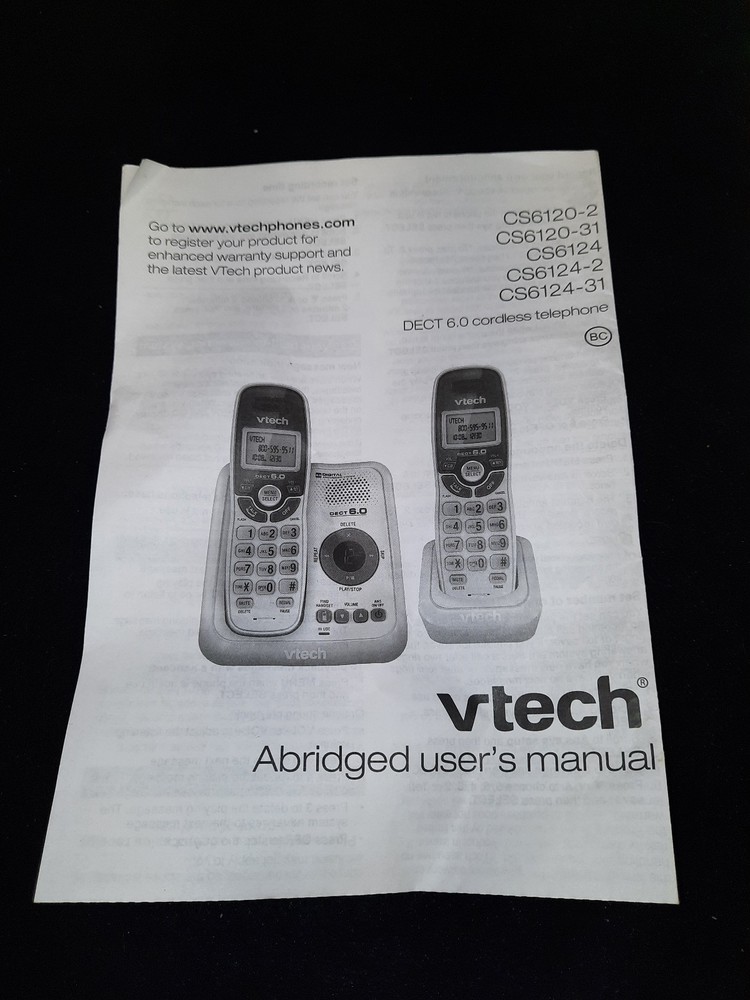 VTech CS6124 Single Line DECT 6.0 Cordless Phone
