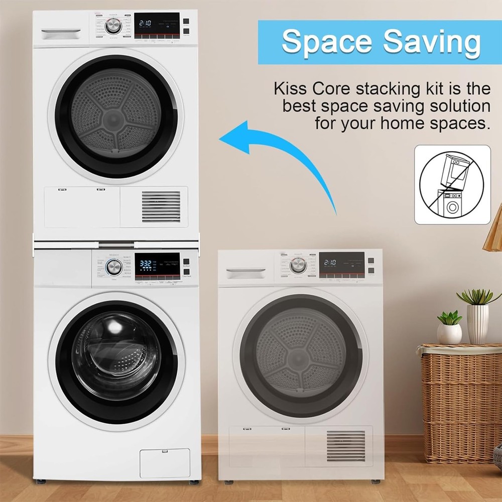 Small Space Laundry Solution - Universal Washer Dryer Stacking Kit