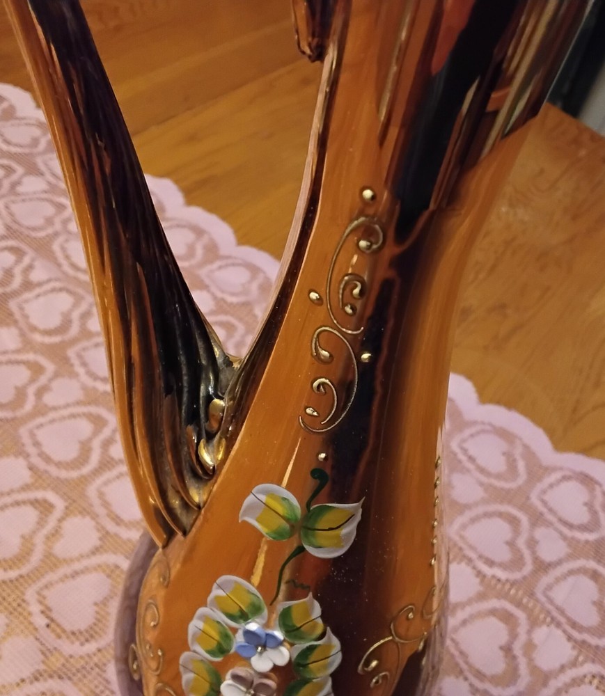 Vintage Bohemian? pitcher - unmarked fabulous pitcher