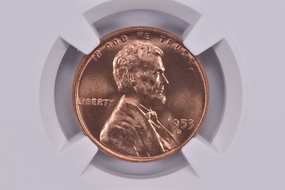 1953-D Lincoln Wheat Cent MS66 RD NGC Special Label