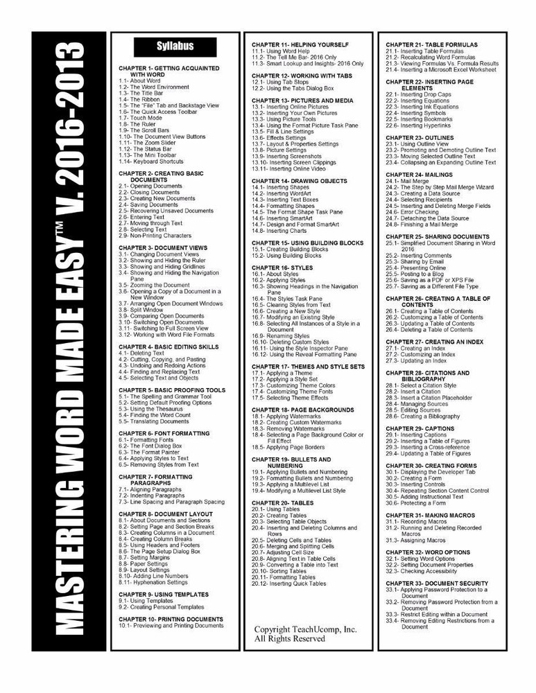 ACCESS EXCEL WORD POWERPOINT 2016/2013 Training Tutorial DVD-ROM Course 42 Hours