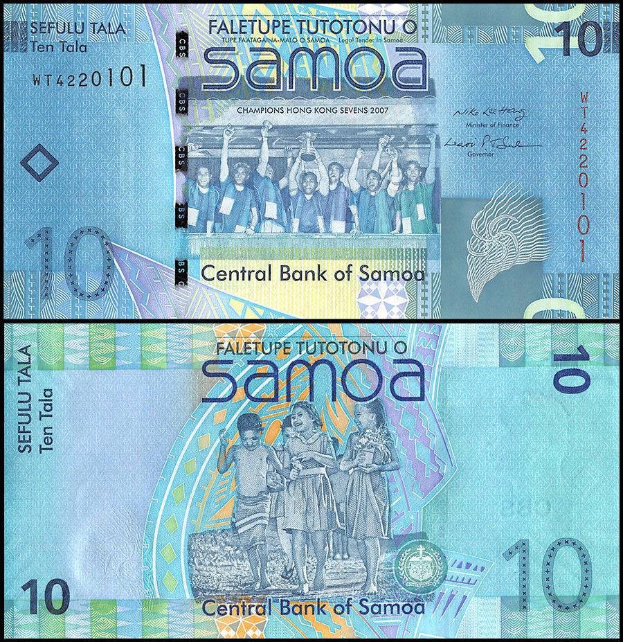 Samoa 10 Tala, 2008 ND, P-39a, UNC