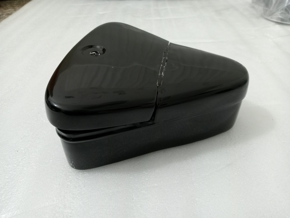 VINTAGE BSA,ARIEL TRIANGULAR TOOL BOX BLACK PAINTED STEEL |Fit For