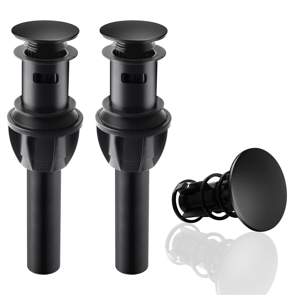 2 Pack Pop Up Drain, Bathroom Sink Drain Stopper with Overflow ,Vessel Vanity