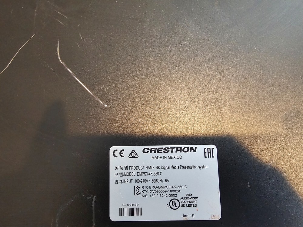 CRESTRON DMPS3-4K-350-C DIGITAL MEDIA PRESENTATION SYSTEM