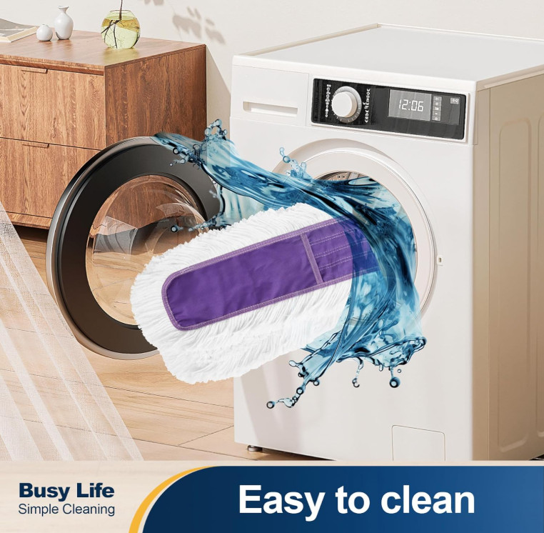 36" Commercial Dust Mop, 59" Handle, 2 Pads