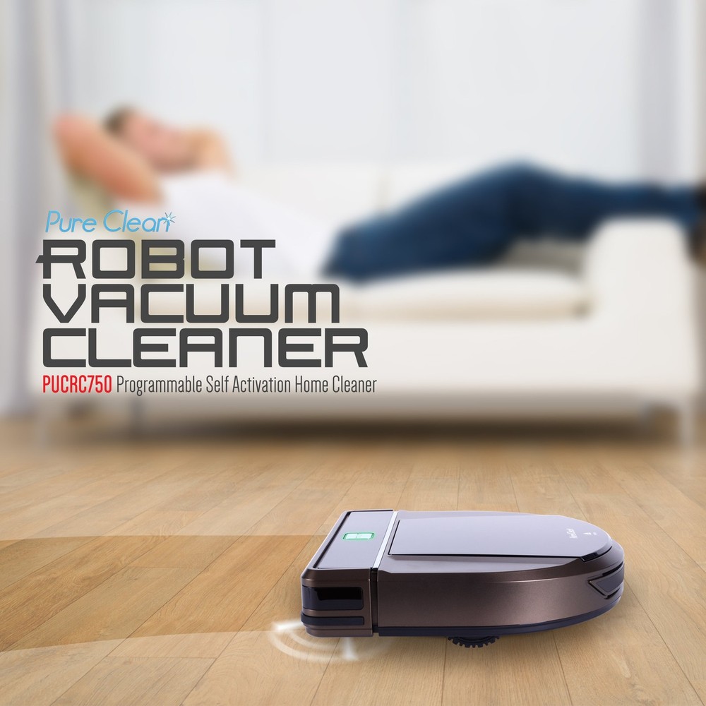 Pureclean Automatic Robot Vacuum Cleaner - Programmable Activation and Charge...