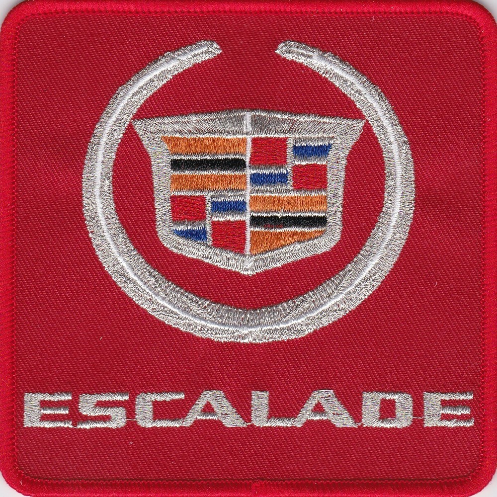 CUSTOM RED SILVER EMBROIDERED 4x4 CLASSIC CAR PATCH UPHOLSTERY LOGO EMBLEM