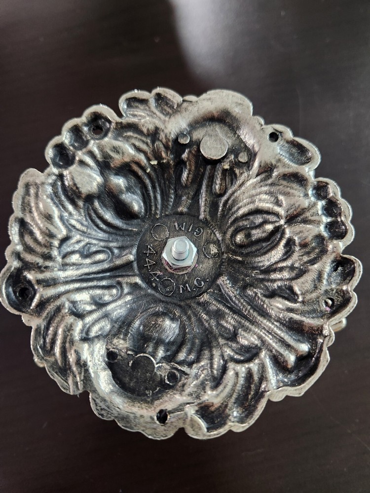 Ornate Silver Candelabra Tip
