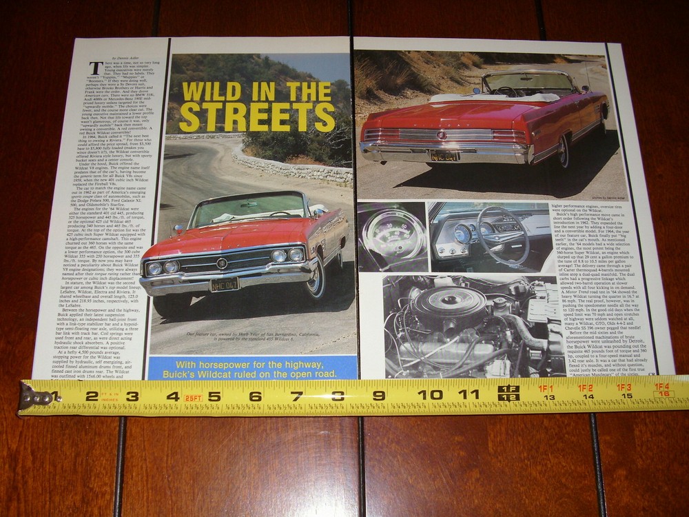 1964 BUICK WILDCAT ORIGINAL 1986 ARTICLE