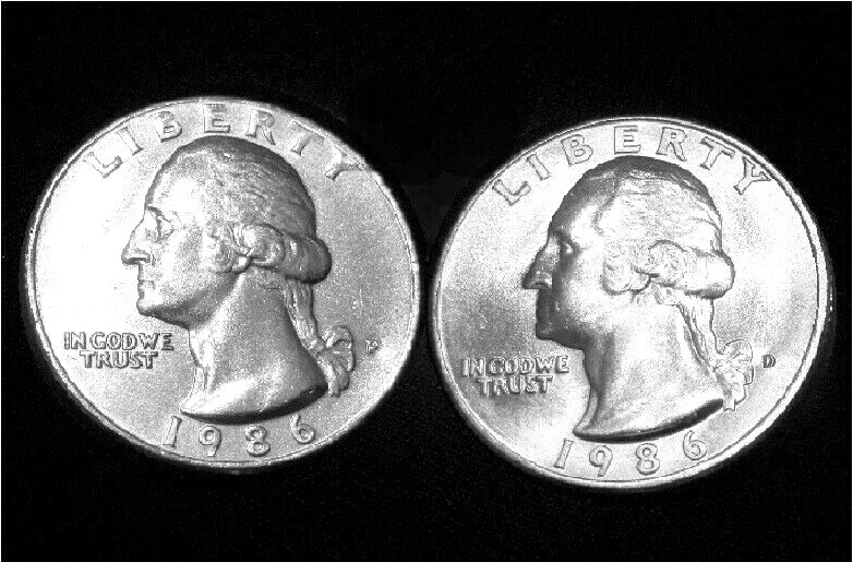 1986 & 1986-D Gem Uncirculated Washington Quarters -- 2 Pack