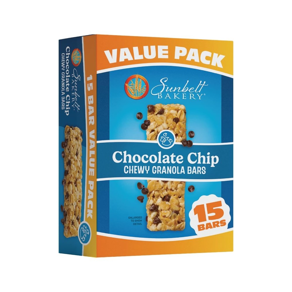 Chewy Chocolate Chip Granola Bars, Bars