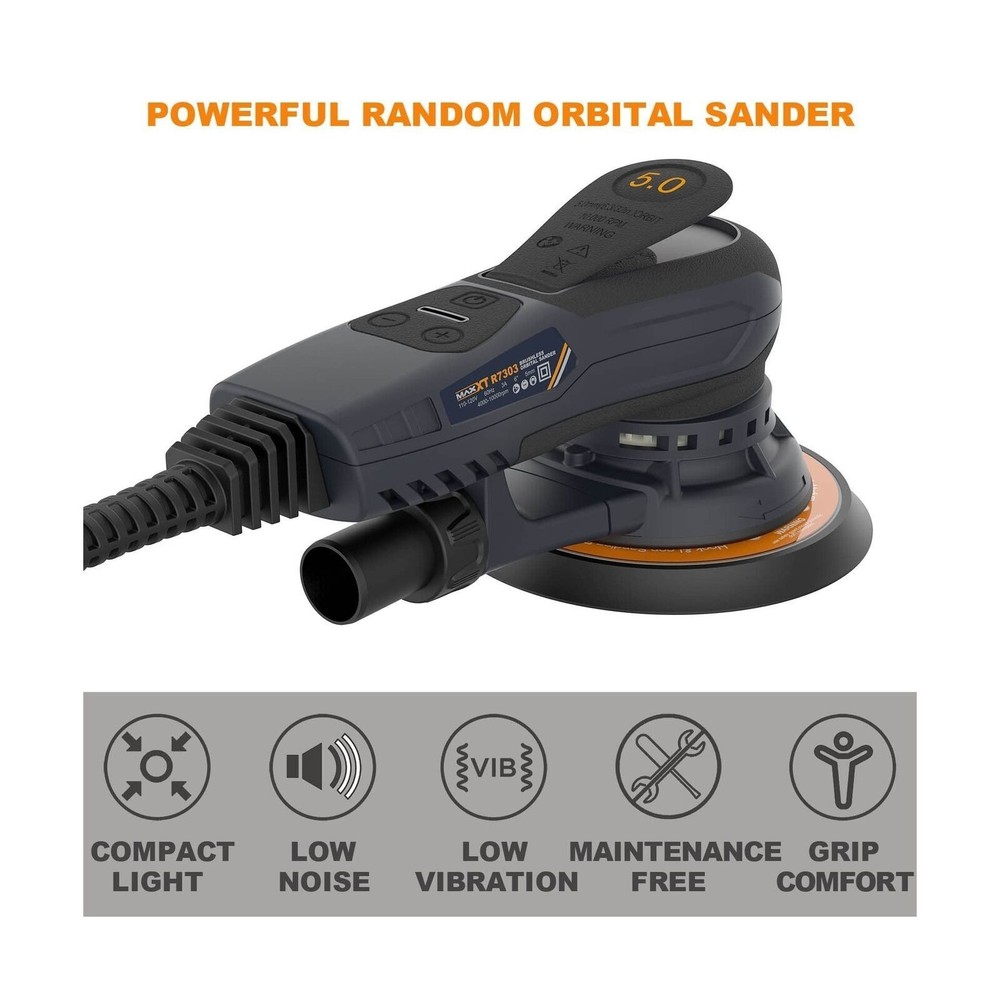 MAXXT Electric 5mm Random Orbital Sander Brushless 350W 3A Multi-function
