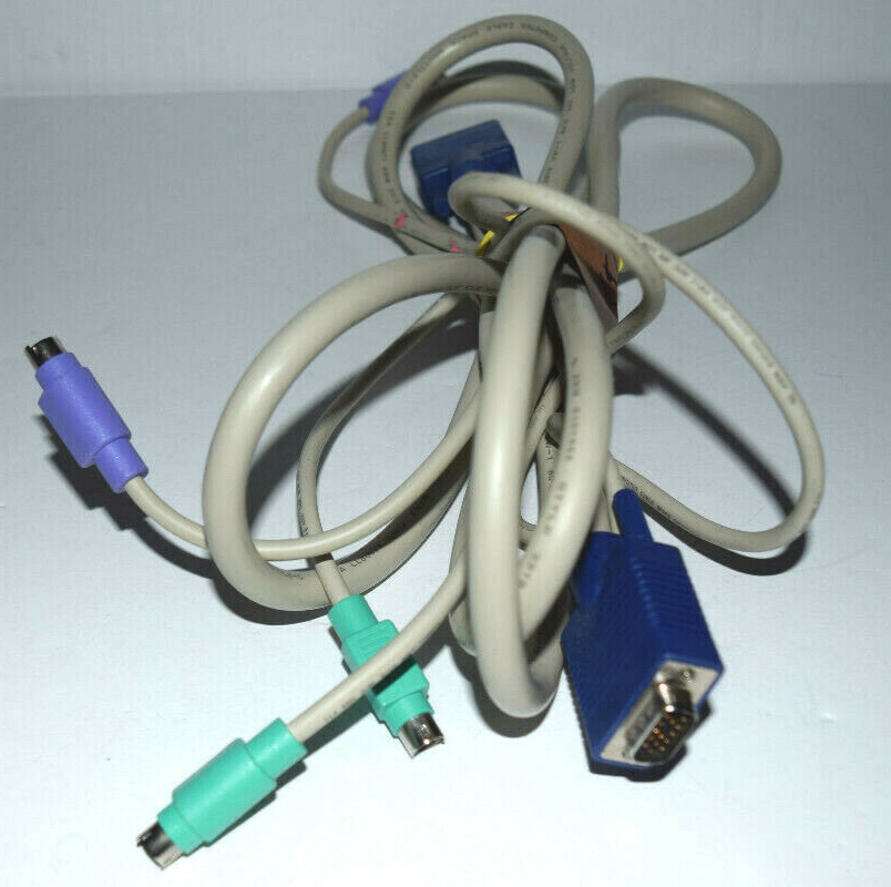 8 Feet KVM Switch Computer Cable Set For VGA PS2 Keyboard Mouse US