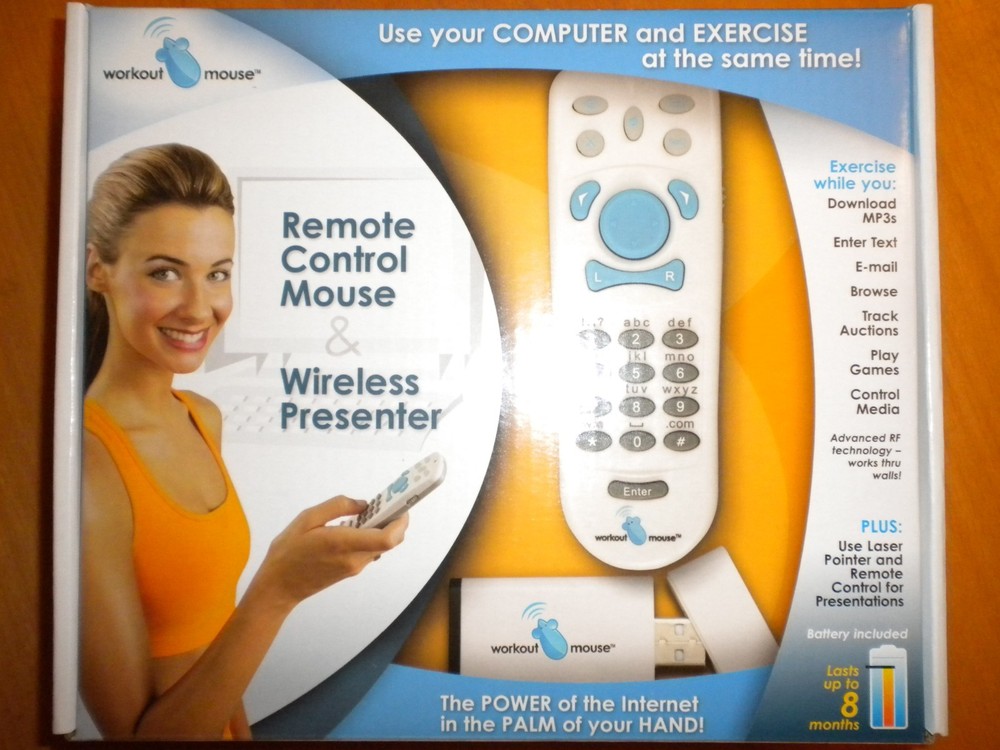 RF Wireless Windows Media Remote Control Mouse Laser Pointer Cordless Presenter