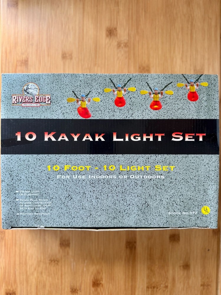Rivers Edge 10 Kayak String Light Set New In Box