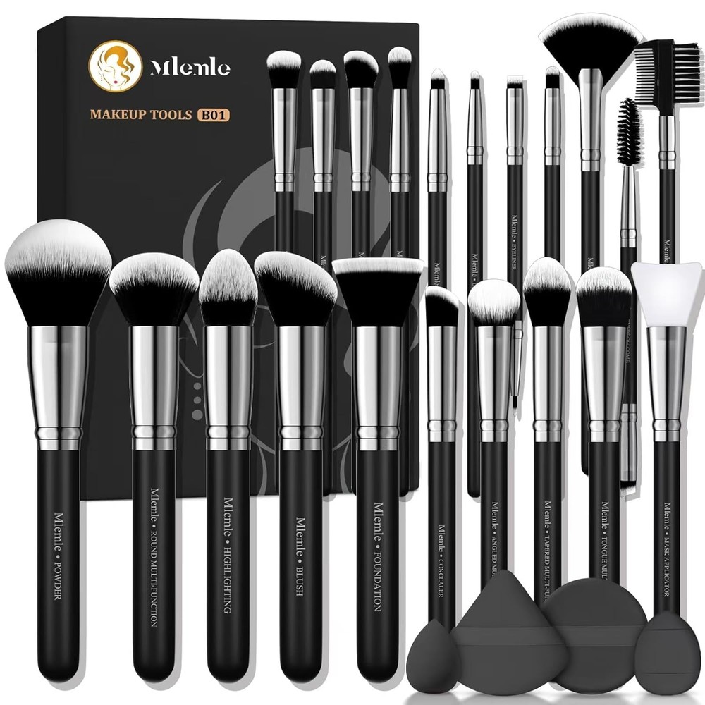 Makeup Brushes Set, Professional 25 Pcs Makeup Kit, Include Foundation Powder