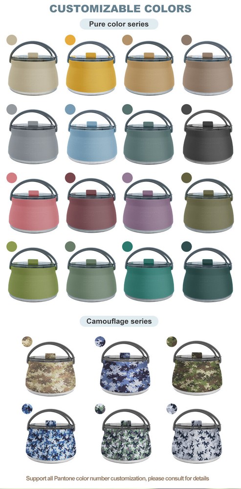 Portable camping kettle cookware set collapsible silicone kettle 1L