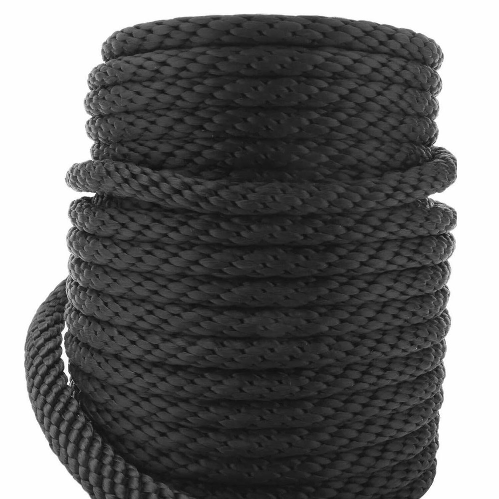 NovelBee 3/8 Inch 100 Feet Premium Solid Braid MFP Anchor Rope with Thimble