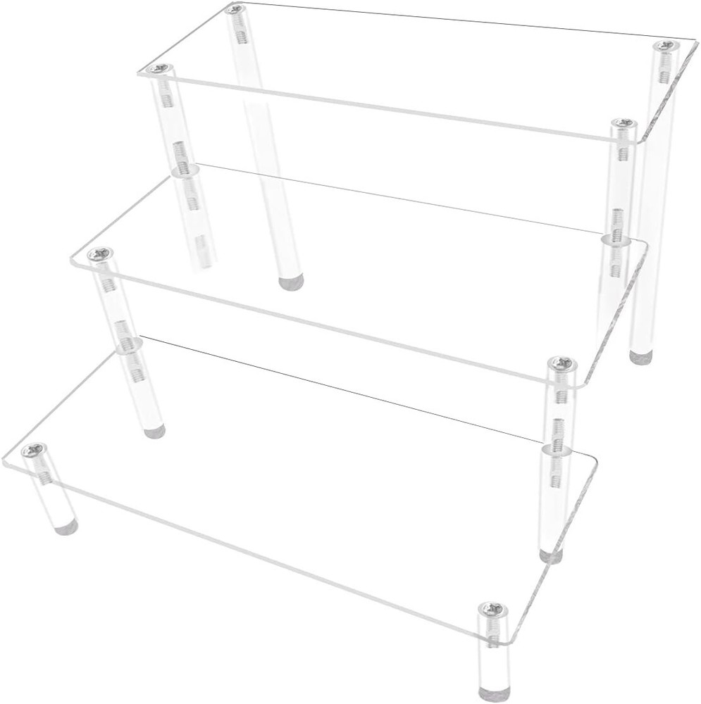 Acrylic Display Risers,Clear Display Risers Stand Small Mini 9" x 8" x 6"