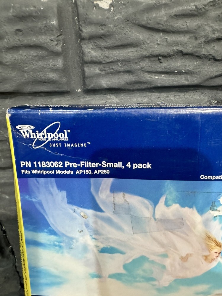 Genuine Whirlpool Carbon Pre-filter - Small (4 pack)1183062 Box Damage