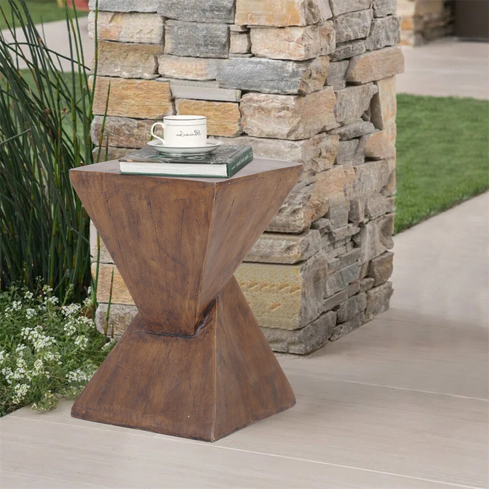Cast Concrete Stool End Table Lightweight Side Table Accent Table Art Furniture
