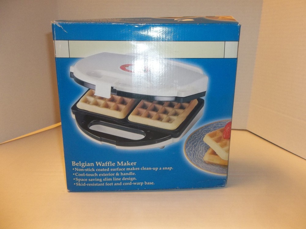 Belgian Waffle Maker Model TSK-245W w/ Original Box & Instruction Manual Walmart
