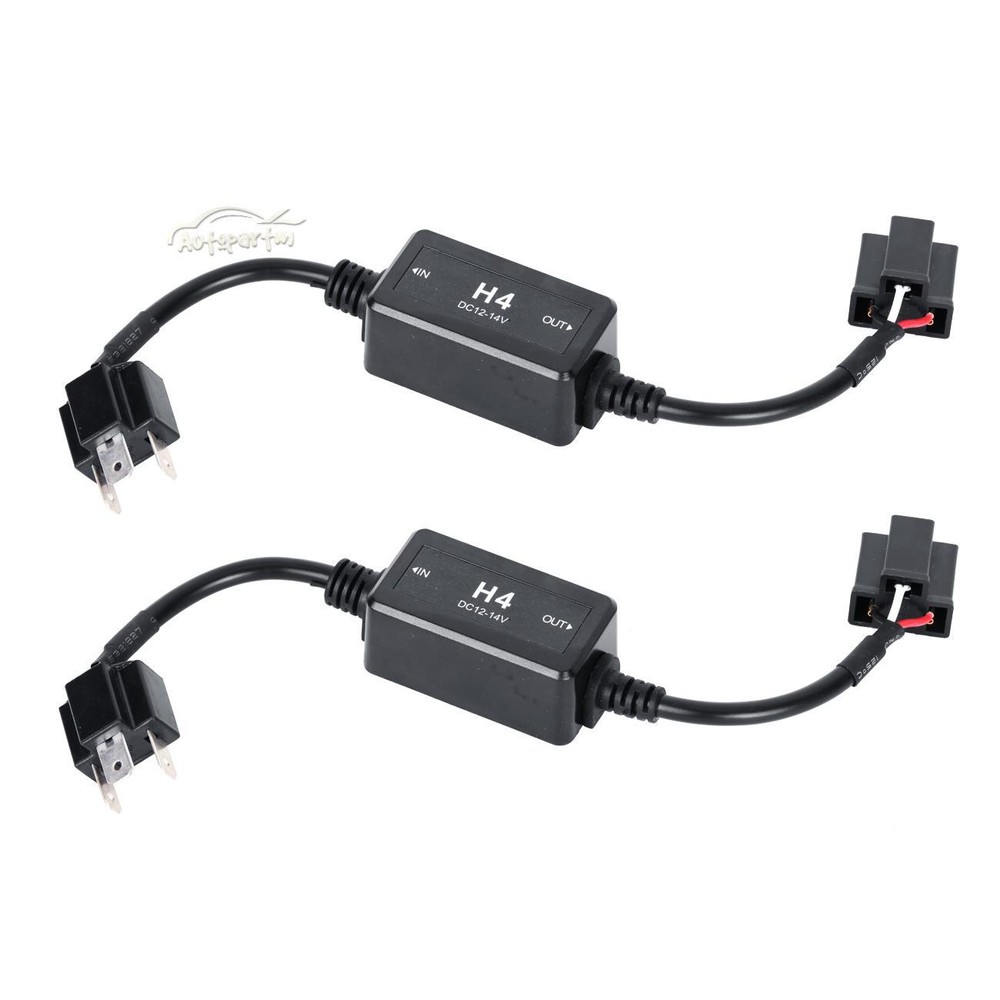 2Pcs H4 9003 LED Headlight Canbus Load Resistor Decoder Error Free Anti Flicker