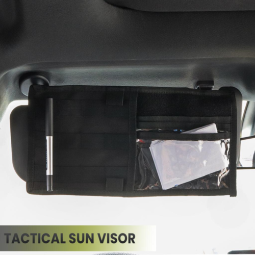 Tactical Molle Car Sun Visor Organizer Storage Bag Nylon Auto Panel Accessories