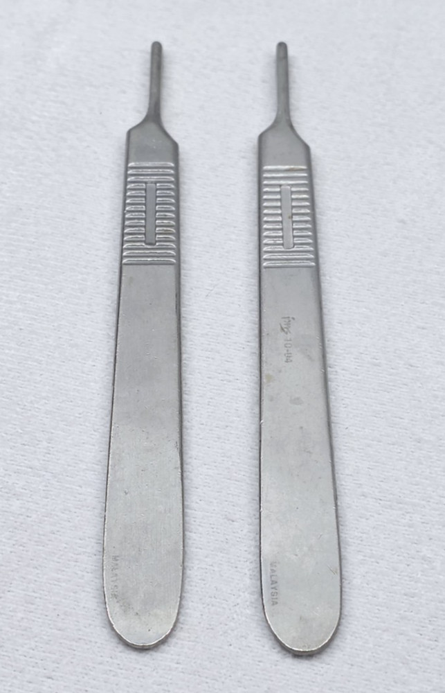 (2x) Aesculap BB73 Knife Handle #3 5" (125mm)