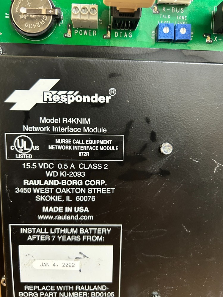 Rauland Responder 4000 R4KNIM Network Interface Module (USED)