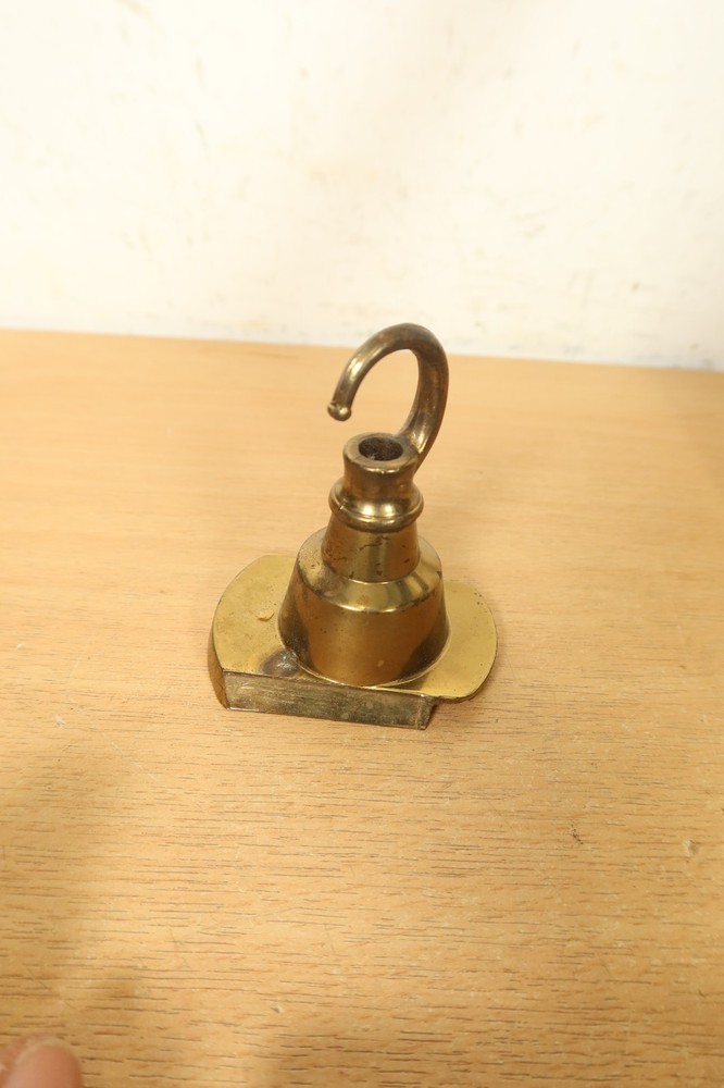 70s Ceiling Master Sliding Quick Fit Rose Chandelier Fitting Hook Lighting Brass
