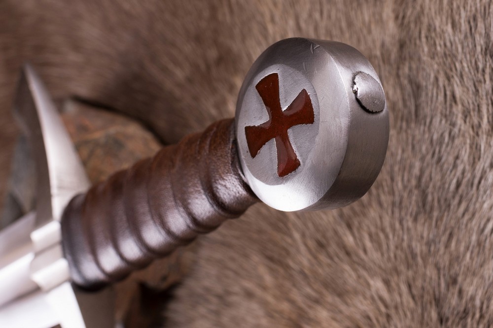 Scottish Templar Knight's Sword with Sheath