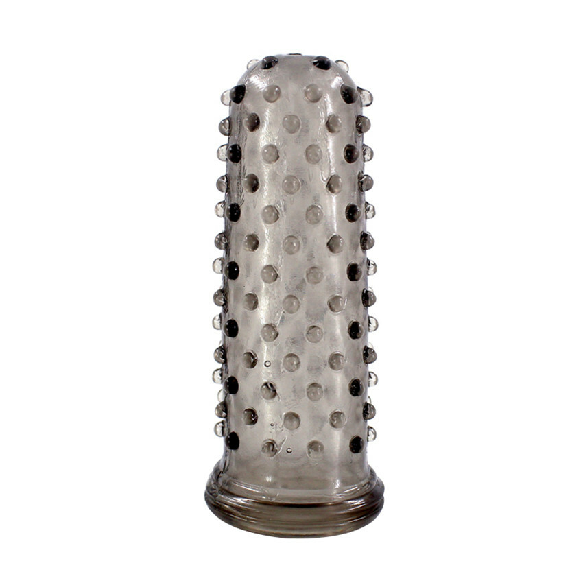 2PCS Finger Condom Sleeve Soft Silicone Stimulator Fun Tool Sensation Textured