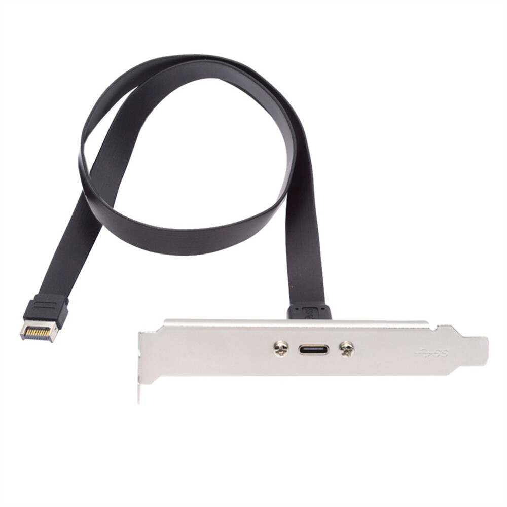 CY 20Gbps USB 3.2 Type-E IDC 20Pin Front Panel Header to USB-C Female Cable