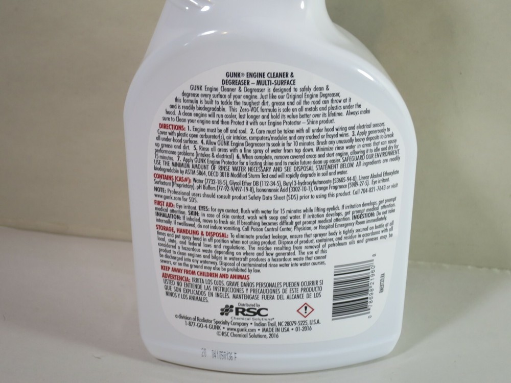 Gunk EBT32 32 oz. Engine Cleaner and Degreaser Spray Bottle